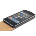 iPod Touch 4 - Genuine Leather Up Down Flip Protective Phone Cover Case - Black